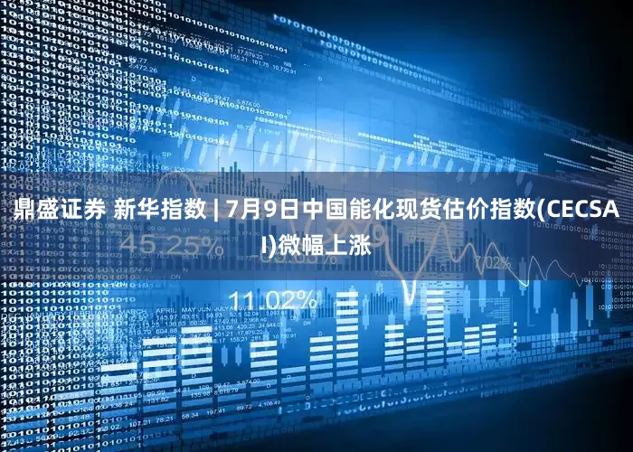 鼎盛证券 新华指数 | 7月9日中国能化现货估价指数(CECSAI)微幅上涨